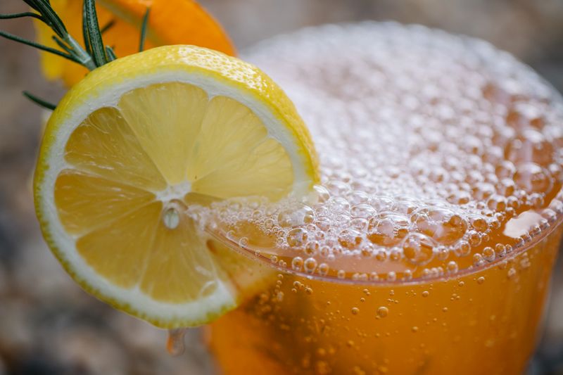 Italian sparkling water with citrus